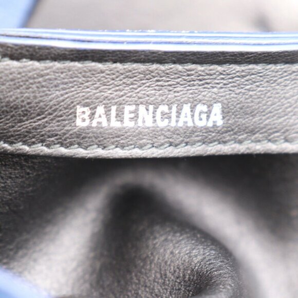 BALENCIAGA Blue Leather Tote Bag - Picture 9 of 10